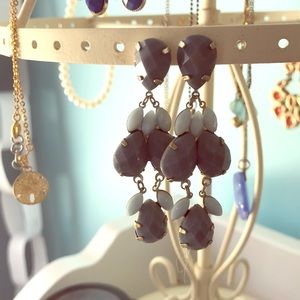 Dangly blue and gray earrings